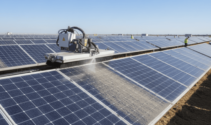 Solar Panel Cleaning Technology for higher efficiency