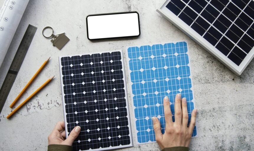 What is the difference in mono & poly crystalline solar modules