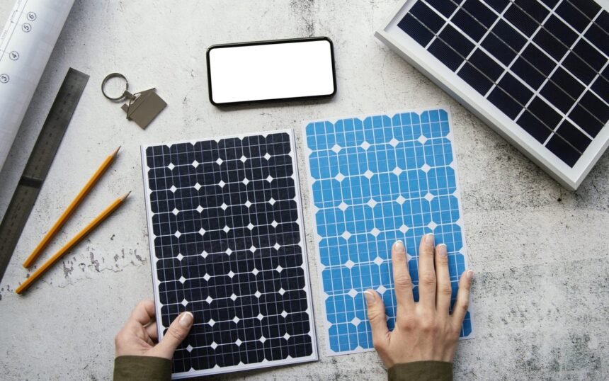 What is the difference in mono & poly crystalline solar modules