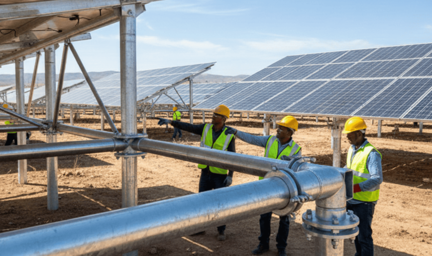 Benefits of using Galvanized Steel (GI) Pipes in Solar Projects by LOBEL