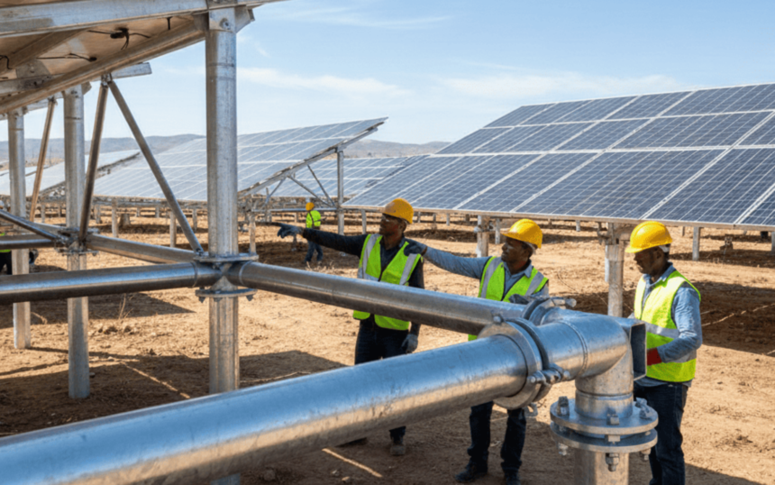 Benefits of using Galvanized Steel (GI) Pipes in Solar Projects by LOBEL